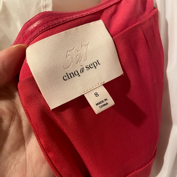 Barbiecore Pink Dress Strapless Luna Dress by Cinq à Sept size 6-8 - Picture 4 of 7